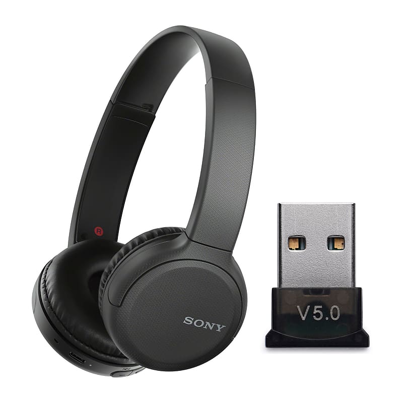 Sony WH-CH520/B Wireless Headphones with Microphone Black Bundle