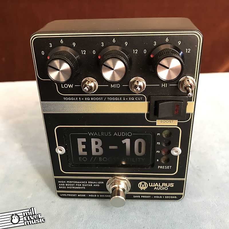 Walrus Audio EB-10 Preamp / EQ / Boost Effects Pedal Matte Black