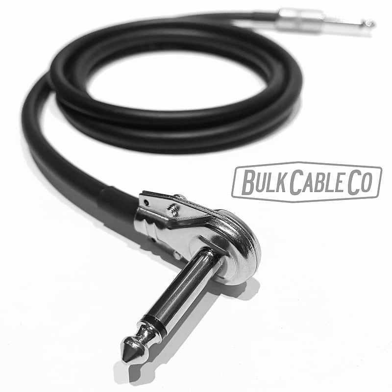 3 FT Mogami 3082 Speaker Cable Right Angle Pancake RA to Reverb