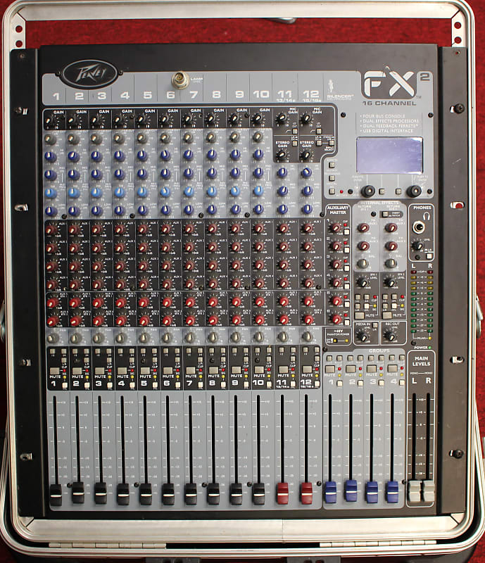 Peavey FX2 16 Channel NonPowered Mixer w/USB Effects SKB Reverb