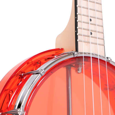 Gold Tone Little Gem Acrylic Concert Banjolele - Ruby image 3