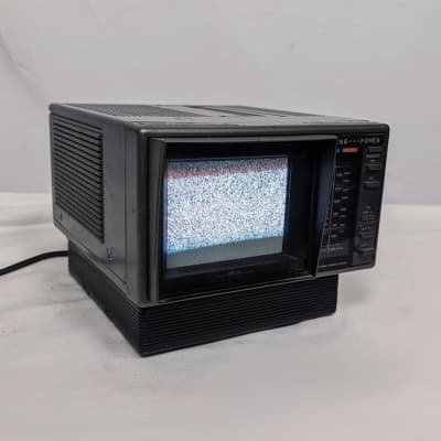 Sears 5 Inch Portable Color TV VHF UHF, AM/FM Radio SR3000 Model 580 - WORKING image 2