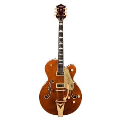 Gretsch G6120TG-DS Players Edition Nashville Hollow Body DS 6-String Right-Handed Electric Guitar with Ebony Fingerboard, String-Thru Bigsby and Gold Hardware (Roundup Orange) for sale