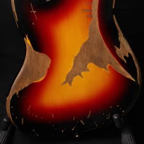 2002 Fender Custom Shop Jaco Pastorius Relic Jazz Bass Sunburst image 7