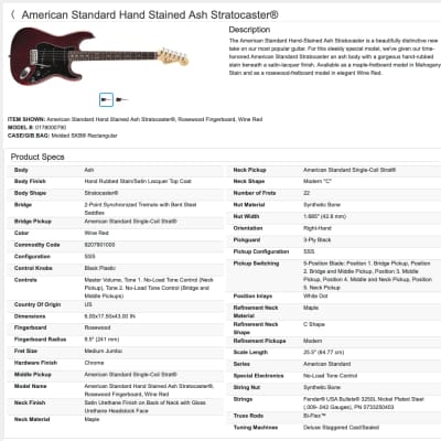 Fender FSR American Standard Hand Stained Ash Stratocaster 2012