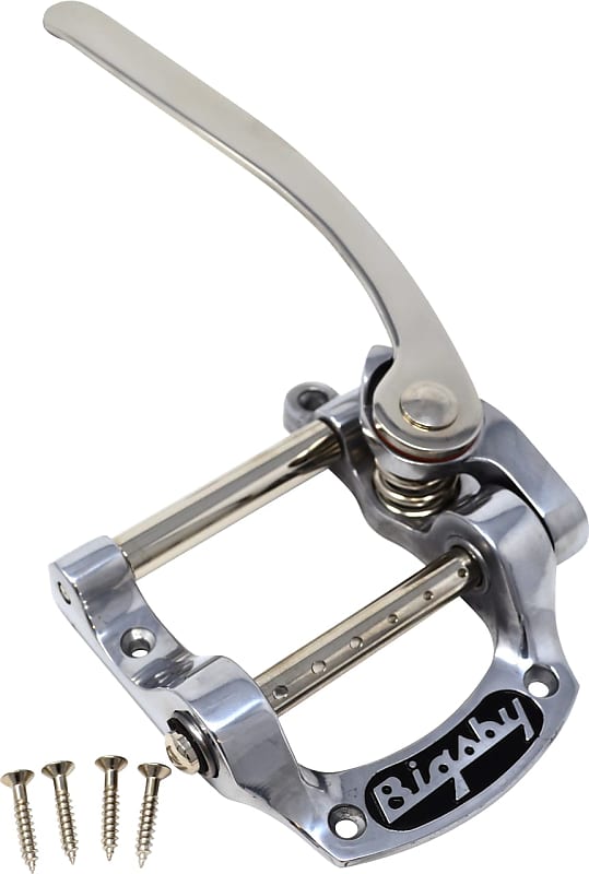 Bigsby B5 Vibrato Tailpiece, String-Thru, Polished Aluminium | Reverb