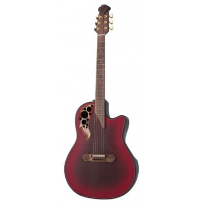 OVATION 2087GT Adamas Deep Contour Cut (USA) Round Elektro-Akustik-Gitarre inkl. Case, reverse red bu for sale