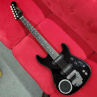 Synsonics Terminator 3/4 size Electric Guitar with built-in Speaker 1980s - Black for sale