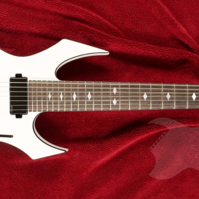 B.C. Rich Warlock Legacy Extreme 7 with Floyd Rose - Gloss Glitter Rock White image 2