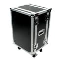 OSP 16 space 12" deep ata rack road case with caster wheels RC16U-12