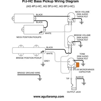 Aguilar AG 4P/J-HC 4-String Hum-Canceling P/J Bass Pickups (4PJ-HC) image 4