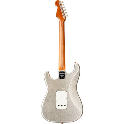 Fender Custom Shop Limited-Edition Platinum Anniversary '50s Stratocaster Journeyman Relic Electric Guitar Aged Silver Sparkle image 4