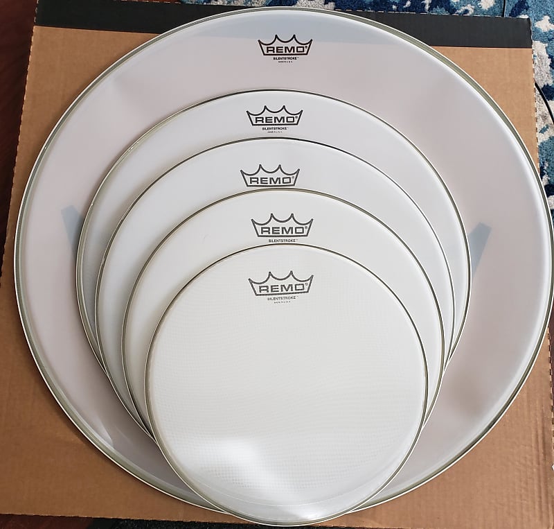 Remo Silentstroke Drum Heads 6 Pack - 10/12/13/14/22/22 - | Reverb