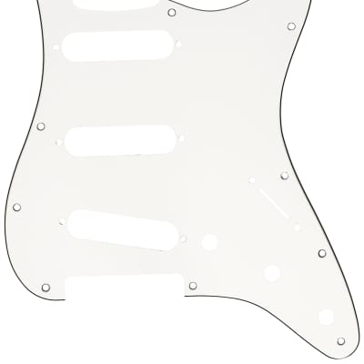Genuine Fender Stratocaster/Strat 3-Ply 11-Hole SSS Guitar Pickguard - WHITE image 3