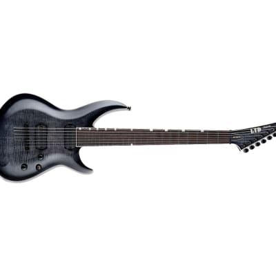 ESP LTD H3-1007 Baritone FM Electric Guitar - See Thru Black Sunburst image 4