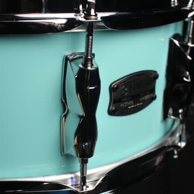 Yamaha Recording Custom 5.5x14" Surf Green Snare Drum (video demo) image 9