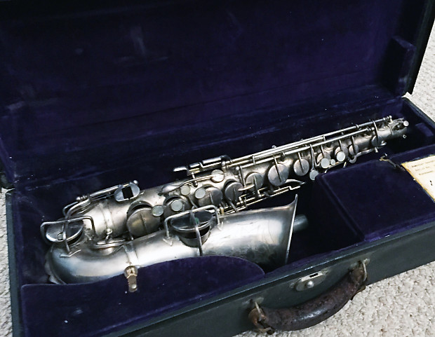 1924 Buescher True Tone Low Pitch Alto Saxophone Original Case & Mouthpiece image 1