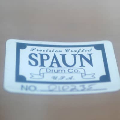RARE SPAUN 12x5,’' Maple Snare 8-Ply Almost MINT Aqua Marine Sparkle Finish (NO WRAP) serial 01023 (2010’) image 9