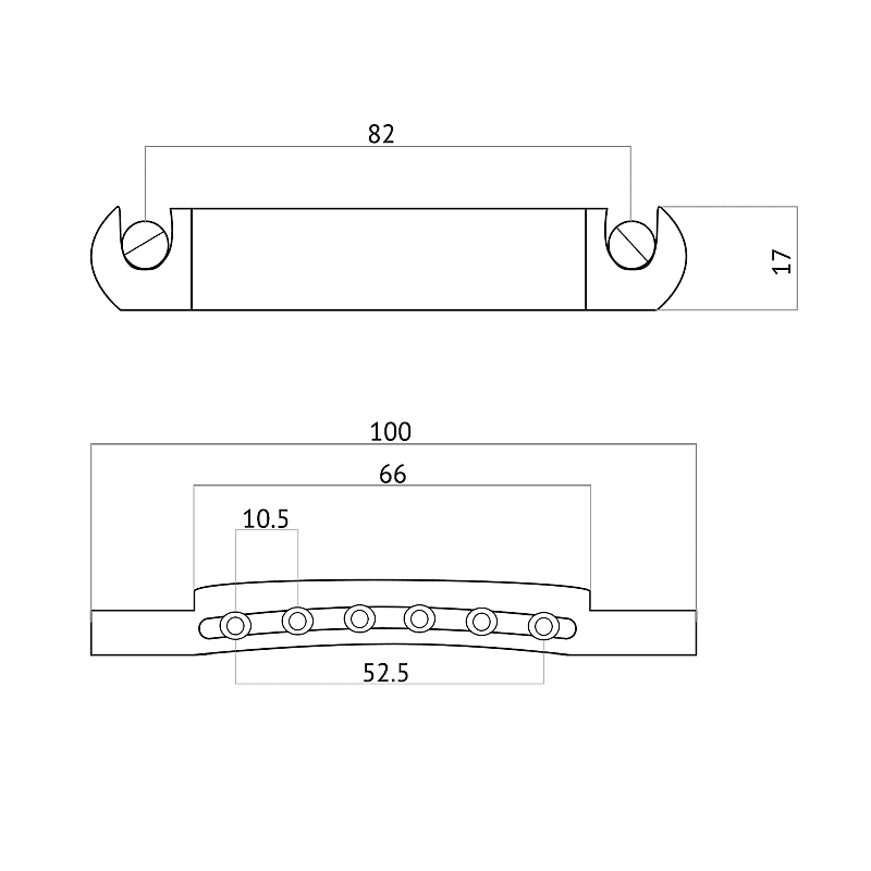 Guitar Stop Bar Tailpiece with Anchors And Studs for Les Paul Reverb