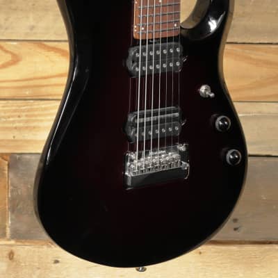 Music Man 2013 Petrucci 7-String Electric Guitar Pearl Redburst w/ Case 