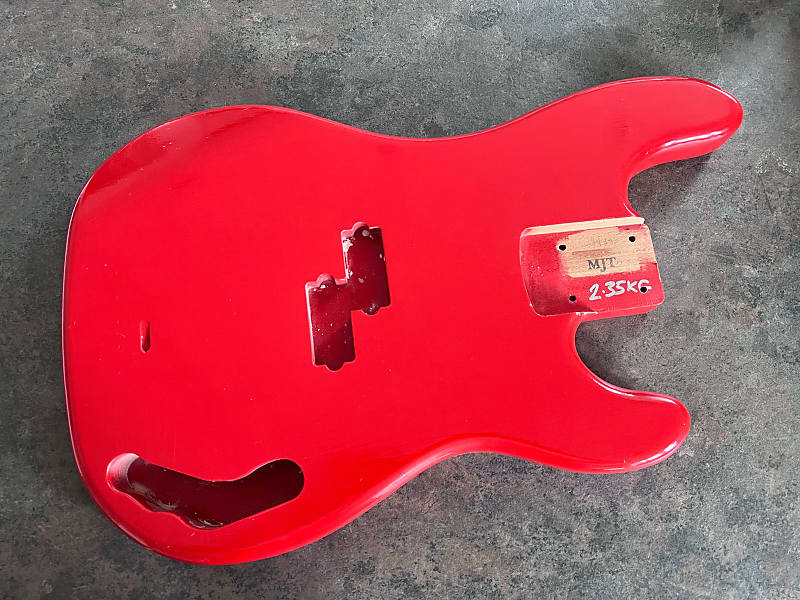 MJT Vintage Precision Bass Body - Relic Fiesta Red 2.35KG 2022 | Reverb