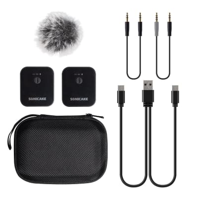 SONICAKE Wireless Lavalier Microphone System 2.4GHz 164 ft 50M