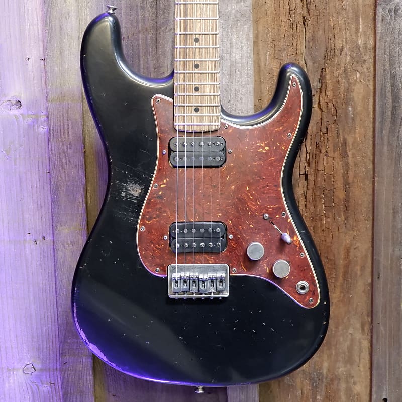 Keith Holland Custom S-ANS #1326 - Black Nitro with Red Tortoiseshell Pickguard image 1