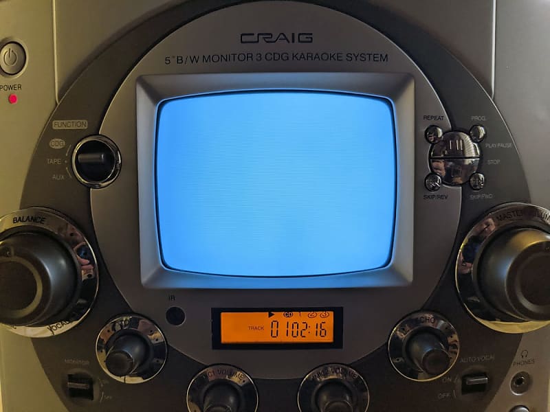 CRAIG CG8570 VIDEO KARAOKE SYSTEM CD/CD-R/CD+G 5.5 BLACK AND WHITE LED  DISPLAY
