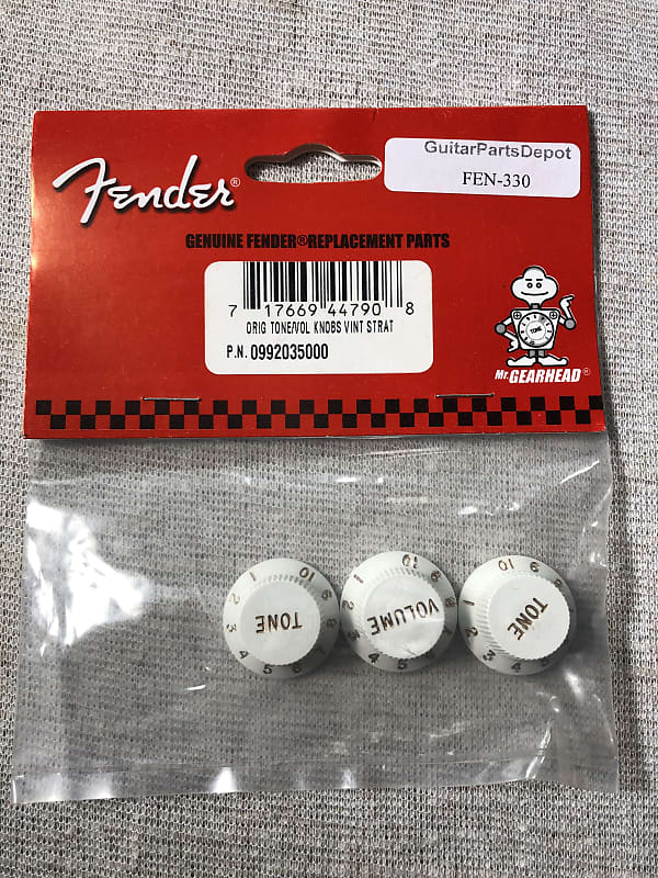 Fender Stratocaster Vintage Knobs, Parchment Reverb