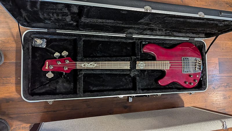 Ibanez PGB1 Paul Gray - Trans Red Left Hand image 1