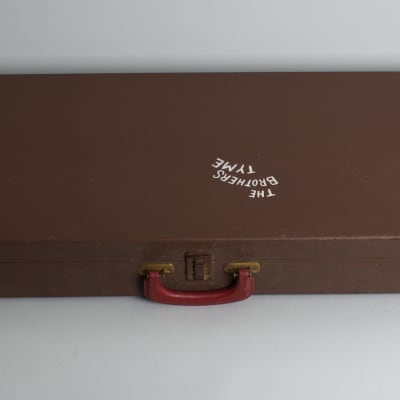 Kent Model 534 Basin Street Solid Body Electric Bass Guitar, made by Teisco (1965), original brown tolex hard shell case. image 9