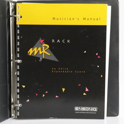 Ensoniq MR-Rack Musician's Original Owners Manual #39773 image 5