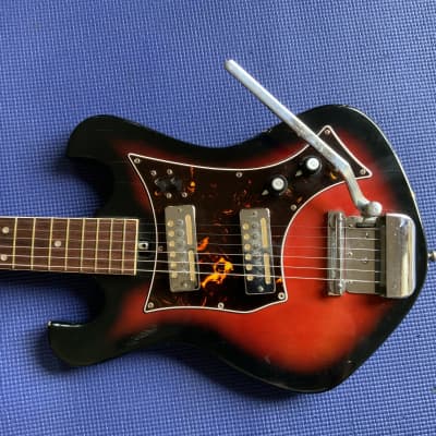 Norma EG405-2 1960s - Crimson Red Burst Vintage Guitar for sale