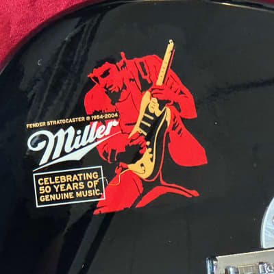 Fender Stratocaster 2004 - Black Special Edition Miller Lite image 3