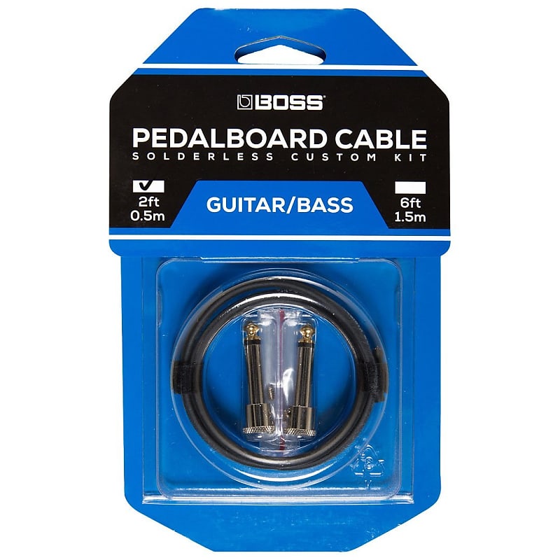 BOSS Solderless Pedalboard Cable Kit, 2 Connectors, 2ft / 0.5m Cable BCK-2 image 1