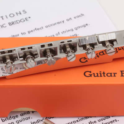 Gibson Nonwired ABR-1 Bridge Nickel with CNC notched Saddles and Orange Repro Box image 2