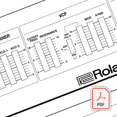 Roland SH-2 - Beautifully Illustrated Blank Patch Sheet PDF