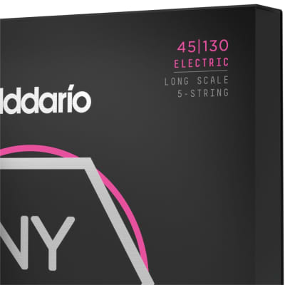 D'Addario NYXL45130, Regular Light 5-String Bass Strings 45-130 image 4