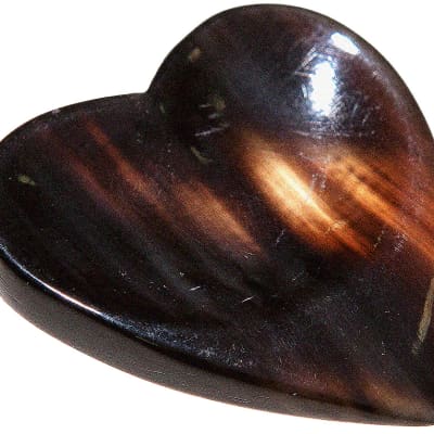W4M Dark Horn Luxury Guitar Pick - Heart Shape - Right Hand - Dimple Thumb - Groove Index image 3