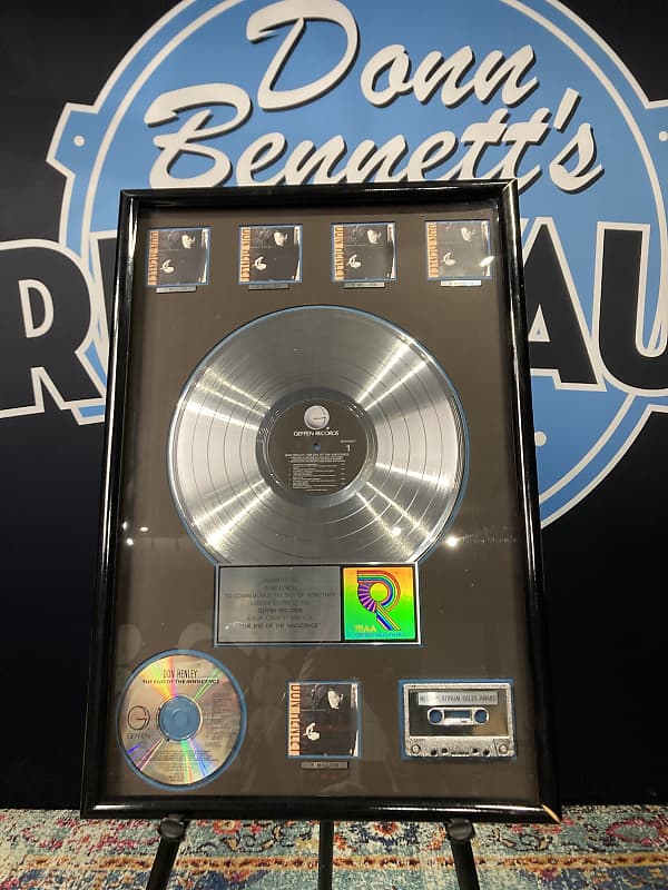 Stan Lynch Don Henley, RIAA, The End of Innocence, Multi-Platinum Record (#2) image 1