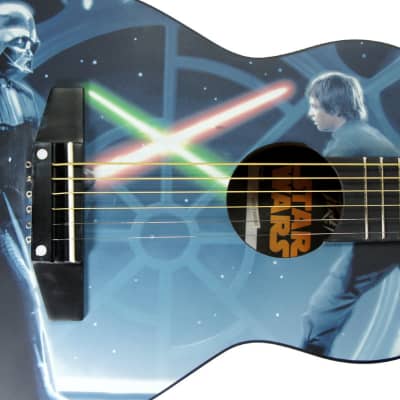 Peavey Star Wars Classic Luke vs. Vader 1/2 Size Student Acoustic 18 Fret First Beginner Guitar image 3