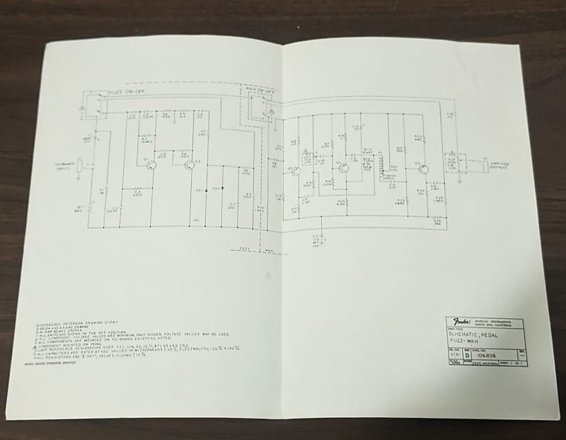 Fender FuzzWah Schematic Reverb
