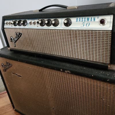Fender Bassman 2-Channel 50-Watt Guitar Amp Head 1968 - 1969 - Silverface image 5