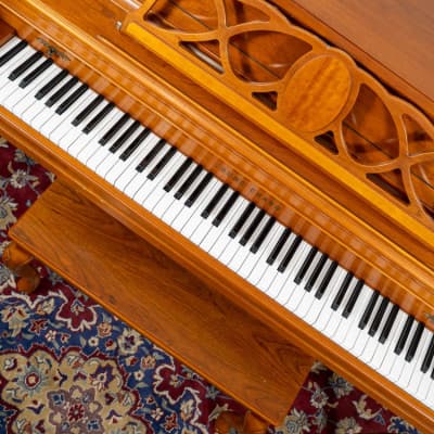 1989 Young Chang 42" F-108 Upright Piano | Satin Oak | SN: 1413513 image 4