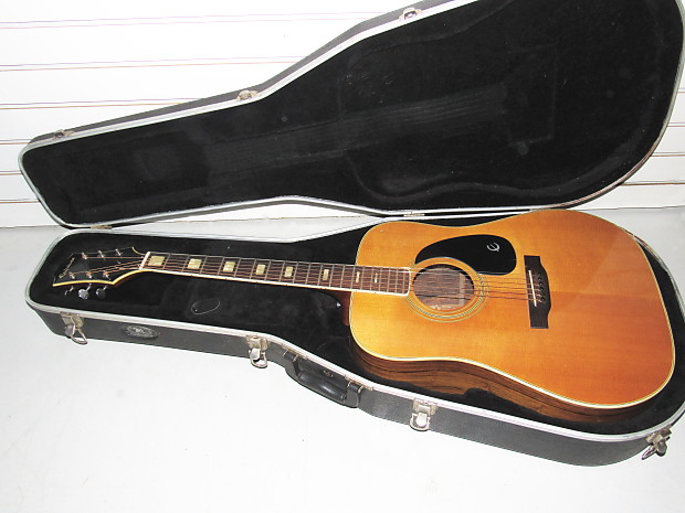 EPIPHONE FT 550 EXCELENTE ACOUSTIC GUITAR 3 PIECE BACK MADE IN JAPAN w TKL HARDSHELL CASE