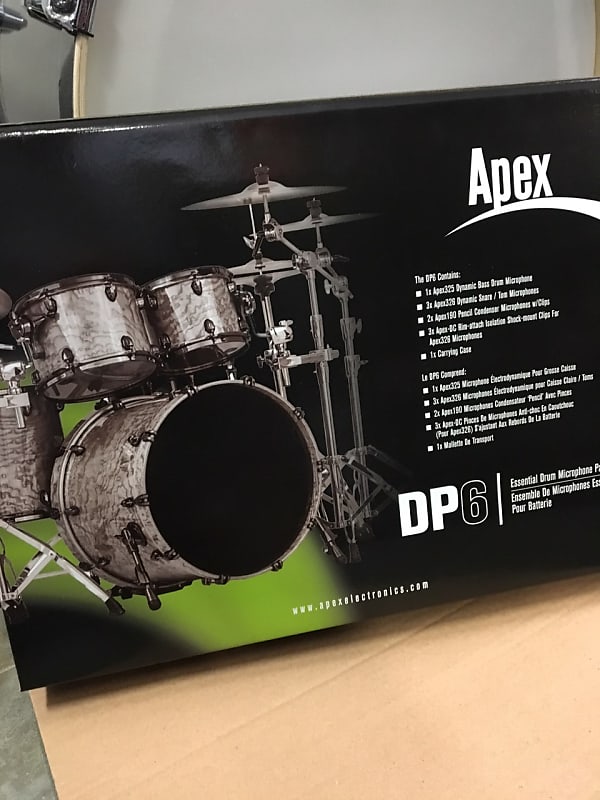 Kit　NEW　Package,　Mics　Band　Deluxe　APEX　Microphone　Reverb　DP-6　Drum