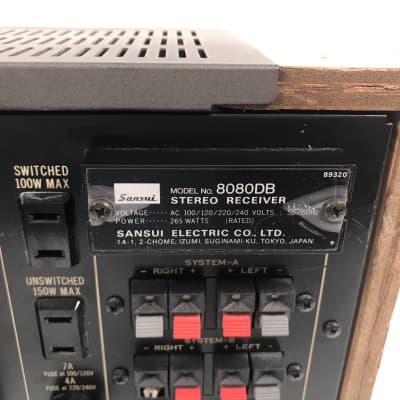 Vintage Sansui 8080DB Stereo Receiver image 7