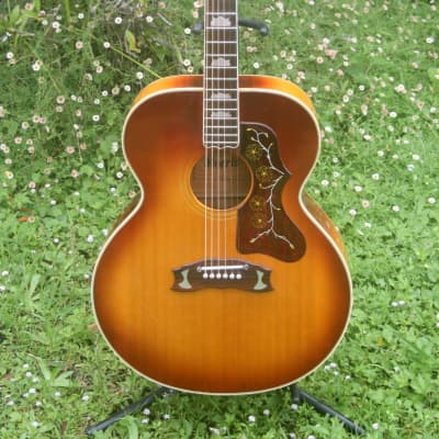 Morris MJ-200 J200 Style Guitar signed by T. Moridaira (The founder) 1973  Brown Sunburst+ Hard Case | Reverb