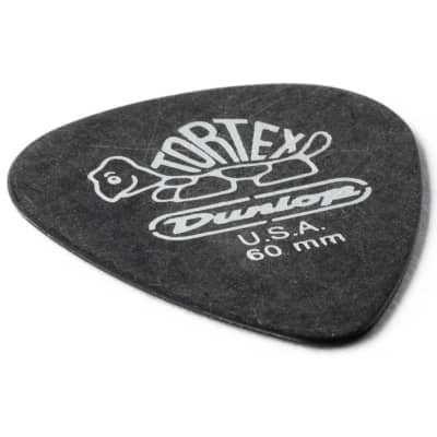 Dunlop 488P.60 Tortex Pitch Black Standard Guitar Picks, .60mm, 12-Pack image 3