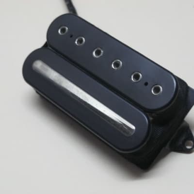 used (less than lite average wear) genuine DiMarzio BHWP3 BRIDGE  (F-spaced) pickup [which is an OEM-supplied DiMarzio "Drop Sonic" (D-Sonic)], early to mid 2000s, BLACK (+ screws) 11.45k, from early JP6, wire needs to be lengthened image 14